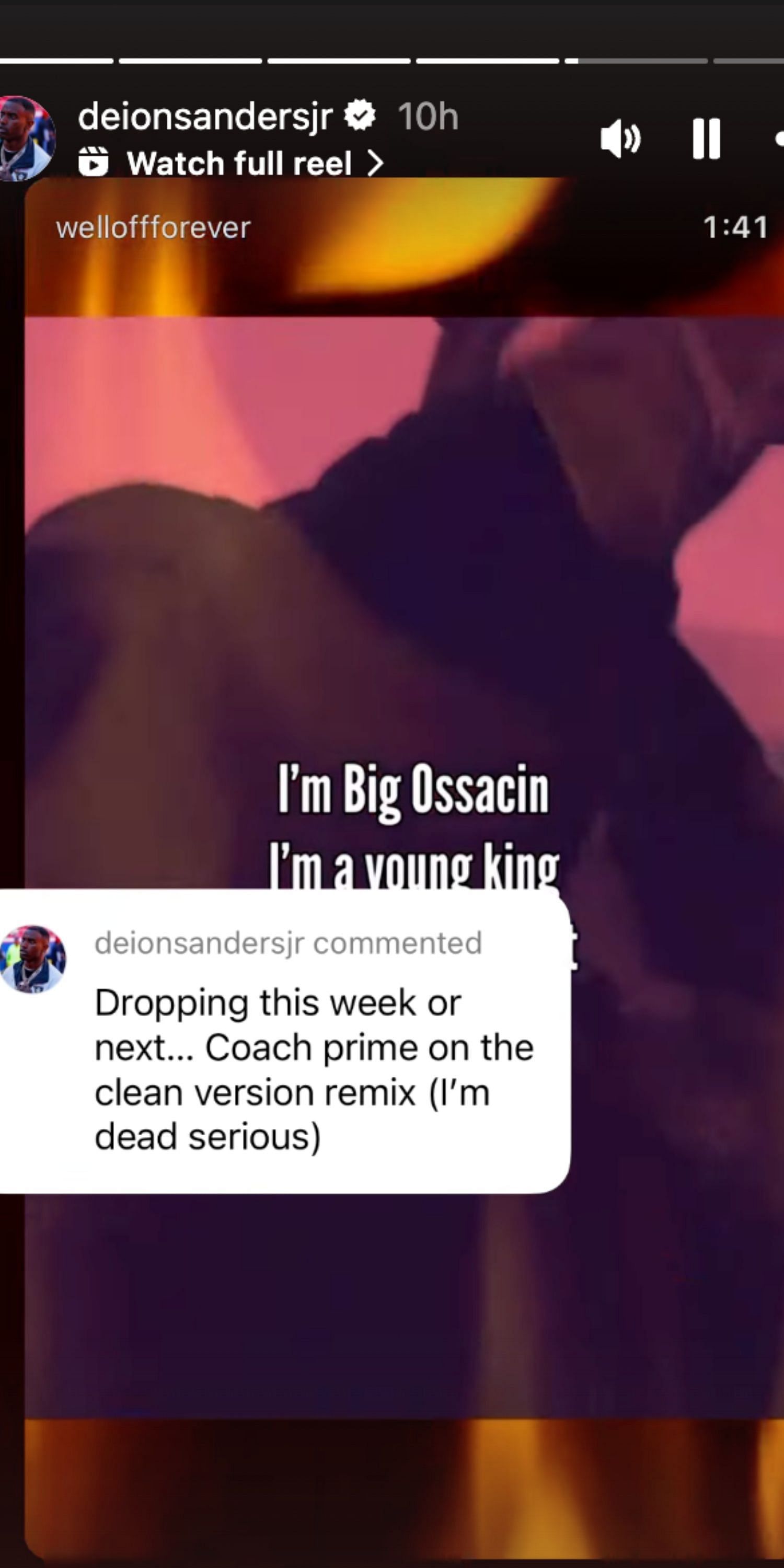 Deion Sanders Jr. hints at new music